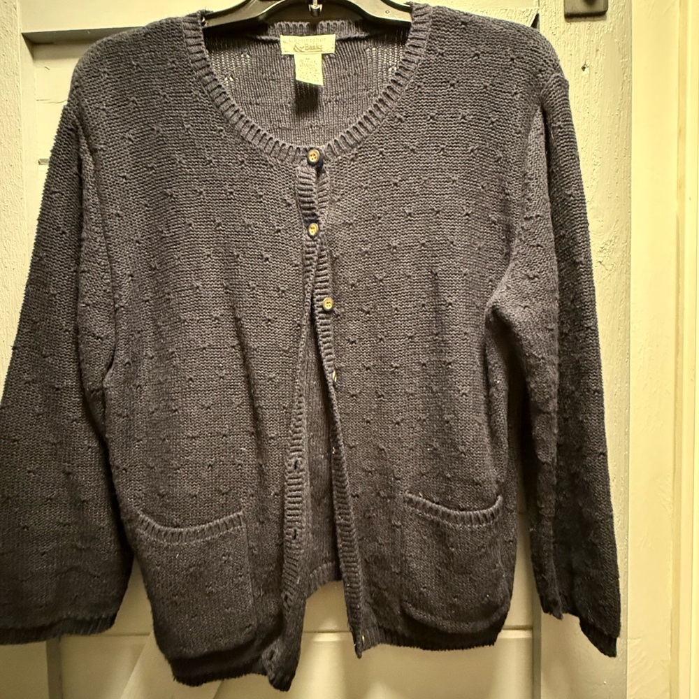 Christopher & Banks Black Knit Cardigan